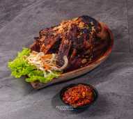 bebek bakar mertua (dada) lauk