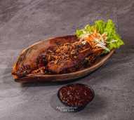 bebek bakar mertua (paha) lauk