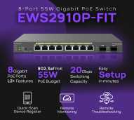 EnGenius EWS2910P-FIT 55W Gigabit PoE 8 Port Switch