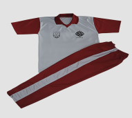 Baju Olahraga Setelan Warna Abu-Abu Merah Hati